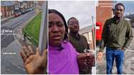 "Where are you going?" Nigerian lady in UK catches husband going to cut hair in a woman's saloon, stops him