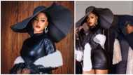 Celebrity style steal: Little girl replicates BBNaija Phyna's leather black dress look