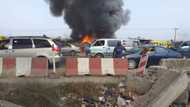 BREAKING: Kara market along Lagos-Ibadan expressway destroyed by fire