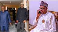 Nigerians react as President Buhari ditches kaftan for casual look in trending photos