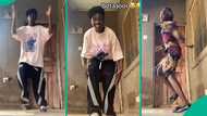 Lady goes viral for her energetic legwork dance moves in video, people hail her: "Too much energy"