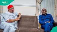 Senator Orji Kalu mentions opposition governor "codedly" supporting Tinubu