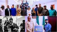 Mr Macaroni, Broda Shaggi missing as Nigerian skit makers visit Osinbajo, gifts him award insignia