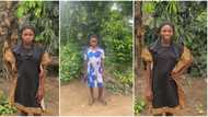 "She is so beautiful": Proud Nigerian man flaunts transformation pictures of girl he adopted 6 months ago