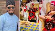 Actor Junior Pope filled with pride as son speaks Igbo fluently at school's cultural day event, video trends