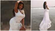 Celebrity birthday glam: BBNaija star Angel Smith marks new age in shimmery aqua photoshoot