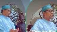 Buhari: Emotional video of Buhari praying before his trip breaks hearts, "He knew"