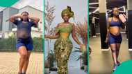 Warri Pikin finally showcases her bare baby bump as she reacts to suspicions about her pregnancy