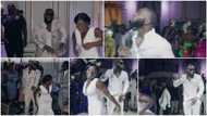 Man dances as if he is fighting during wedding ceremony, sprays money with serious face