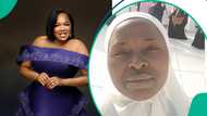 Toyin Abraham speaks up as woman fervently prays for her in front of the Kaaba in Mecca
