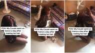 "Met her like this": Scared lady shares video of cousin behaving strangely after using attachment