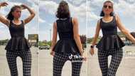 "It's not a filter": Lady with wide gap between her legs puts body on display, dances in video