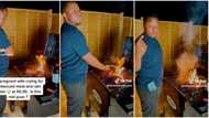 "Enough is enough": Man laments in video as pregnant wife makes him prepare barbecue meat for her at midnight
