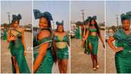 "The last one": Nigerian man shows off his pretty 9 cousins, tells people to take who to marry, video trends