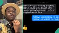 2 weeks after returning to Nigeria on holiday, man shares text his UK landlord sent him