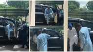 Nigerian governor's aide car door is opened by another man before that of his boss, video goes viral