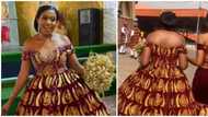 Isiagu fashion: Nigerian bride rocks traditional look for her white wedding ceremony