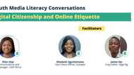 Fact-check experts, Ogunbamowo and Ojo, speaks at Legit.ng and LEAP Africa's YDOS 2023 Media Literary Webinar