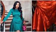 Lady who wanted Ini Dima-Okojie's stylish fit ends up with funny-looking dress