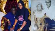 "My mum is late and I don't know who my dad is till now": Mr Ibu's wife cries out, digs up photo of parents