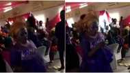 Gbese gone wrong: Massive reactions as woman lands on the floor as she attempts legwork dance