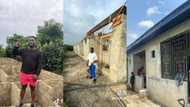Man reveals his almost completed house, sends message to people that thinks he is stingy in video