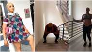 Pregnant actress Uche Ogbodo flaunts baby bump as she embarks on intense work-out session