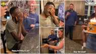 Black boy sheds tears in touching video as his adopted white parents wow him with his first-ever birthday cake