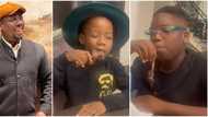 Dorime level: Obi Cubana's kids devour huge chunks of meat in video, billionaire hails them over enjoyment