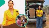Tonto Dikeh returns to school where she conducted deliverance, gives out laptops amid N200m lawsuit