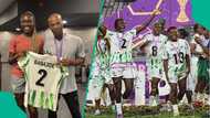 Emotional moment as Super Falcons star presents WAFCON gold medal to childhood coach