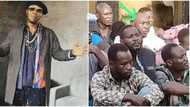 "Look how the idiot is humble": Photo as police pack Seun Kuti with other offenders, singer sits on the floor