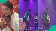 Sweet video as Tiwa Savage brings up son on stage, he thrills audience with hot rap: "So beautiful"