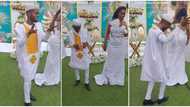 "Who paid the bride price?" Tall bride looks uninterested as small-sized groom dances happily in viral video