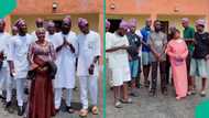 Nigerian lady who's only female child in family of 10 poses with brothers in video: "Full squad"