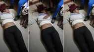 "Valentine breakfast": Lady collapses to the floor, cries uncontrollably as relationship ends, video trends