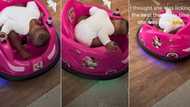 "I thought she was licking the seat": Mum shocked as baby suddenly sleeps off while playing in bumper car