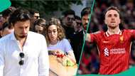 How Diogo Jota’s widow struggled to say goodbye at Liverpool star's funeral, video