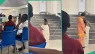 Video as university student gets punished in church by VC, made to kneel and raise her hands up