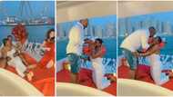 Dubai wedding loading: Media personality Angela Nwosu kneels as lover proposes to her on yacht, video emerges