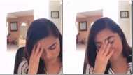 Moment husband shows up in underwear as wife engages in Skype meeting at home (video)