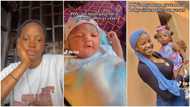 21-year-old Nigerian lady celebrates as mother gives birth to her sibling, lovely video stirs reactions