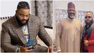 I'm made: Whitemoney declares after getting an autographed card from Dino Melaye, Nigerians react