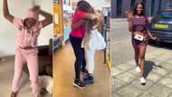 "Finally left Nigeria": Lady relocates to UK to meet family, hugs mum tightly in video