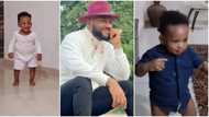 See his legs like daddy's own: Adorable video of Yul Edochie's new son taking first steps gets people gushing