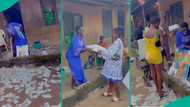 Siblings celebrate their mum’s birthday with gifts, spray her N20 notes, she reacts