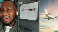 Air Peace passenger who flew from London Gatwick to Lagos airport shares photo of what he saw