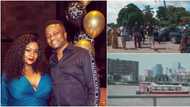 OAP Toolzo's hubby emotional as she surprises him with his friends, boat ride to beach party for 40th birthday