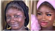 Video of lady's makeup transformation goes viral, netizens more concerned about her wig