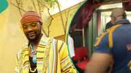 Kizz Daniel steps out with 'incredible hulk' bouncer in video, his size, height leave many talking